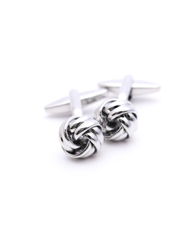Cufflinks: Silver Knot Small