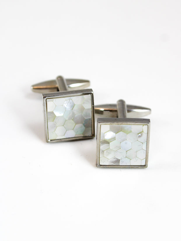 Cufflinks: White Square