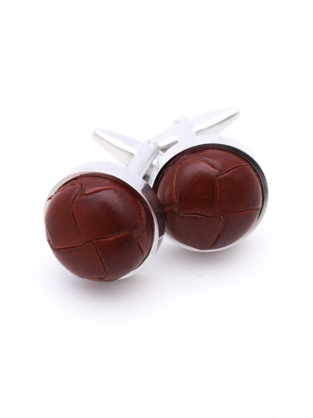 Cufflinks: Leather Knot