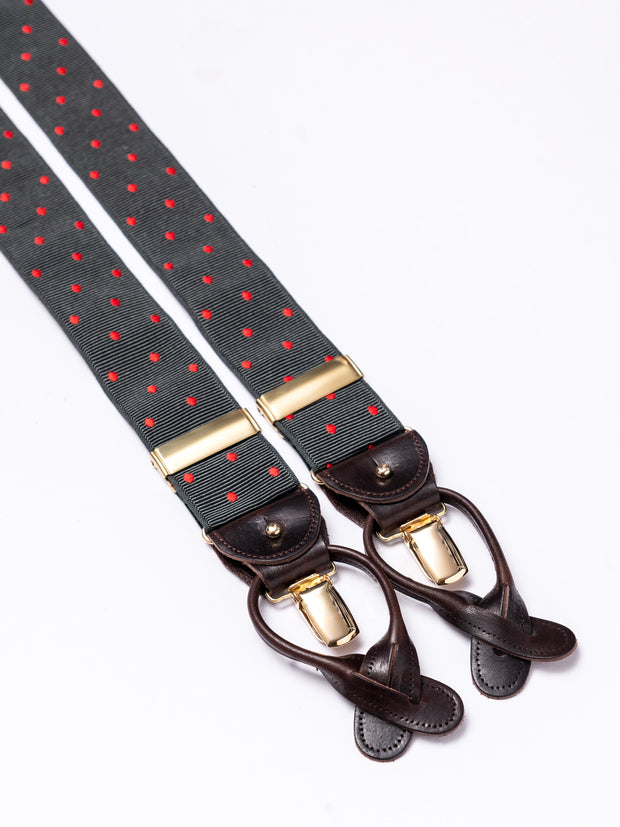 Braces, Polka Dots Green/Red