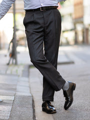 Classic suit trousers in dark grey