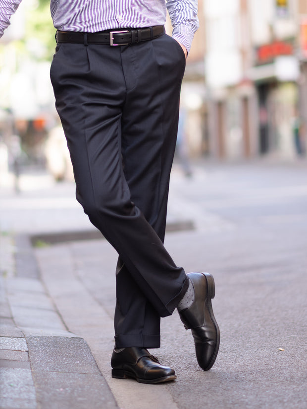 Classic suit trousers in dark blue