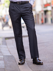 Classic suit trousers in dark blue