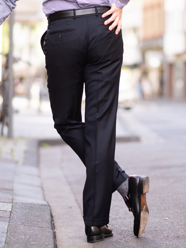 Classic suit trousers in dark blue