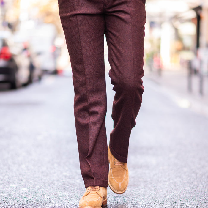 Tweed Trousers in red