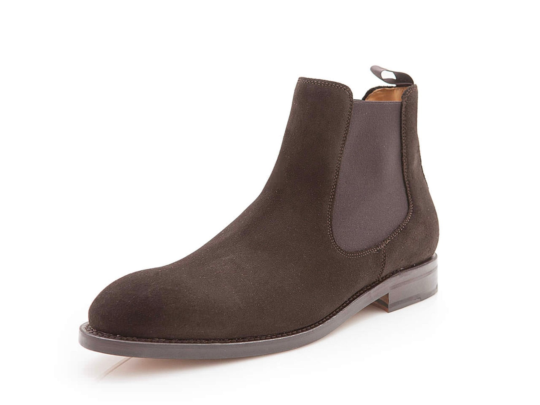 Chelsea Boots with dark brown suede leather