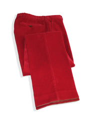 Corduroy trousers Brisbane Moss, fine wale, Colour: Red