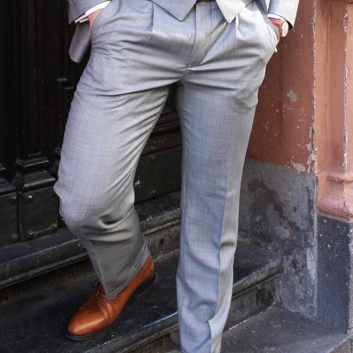 Classic suit trousers in light grey