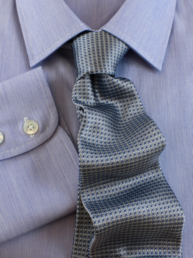 Hemd: Hemd in Slimline mit Kent Kragen in blau | John Crocket – Fine British Clothing