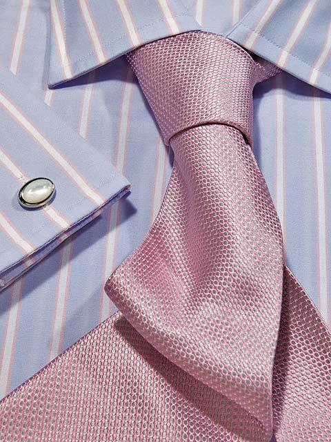 Krawatte: Krawatte fein gemustert in rosa | John Crocket – Fine British Clothing