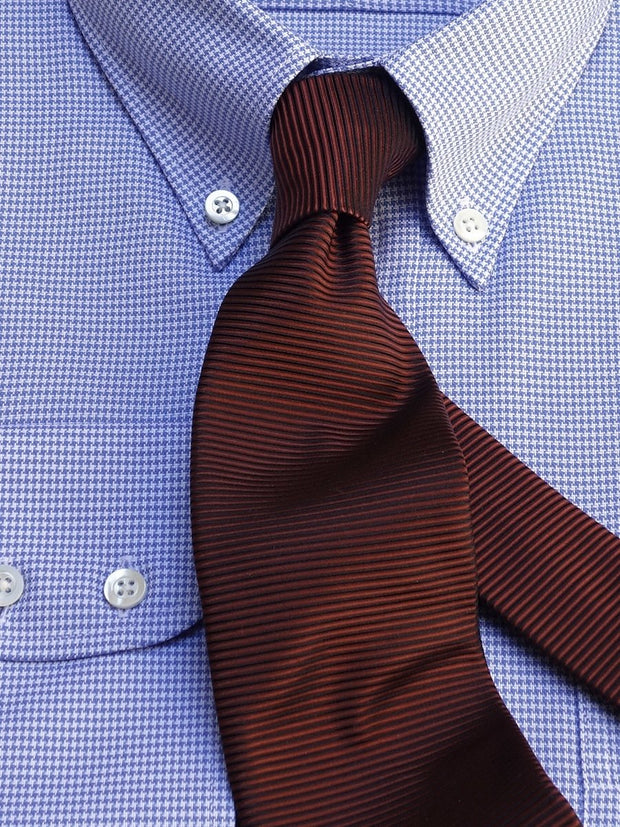 Hemd: Hemd mit Classic Button Down Kragen mit Hahnentritt | John Crocket – Fine British Clothing