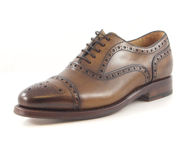 Schuhe: Semi Brogue in hazelnut | John Crocket – Fine British Clothing